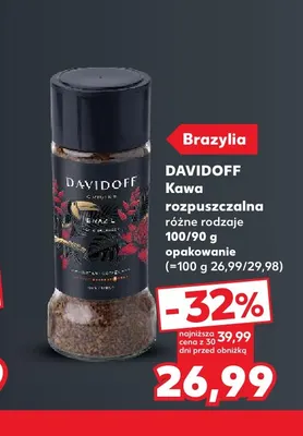 Kawa rozpuszczalna różne rodzaje Davidoff promocja w Kaufland