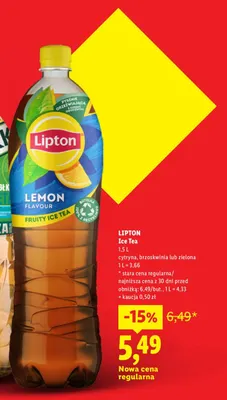 Herbata mrożona Lipton Ice Tea zielona promocja w Lidl