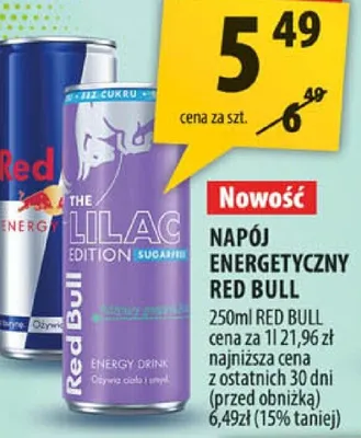 Napój energetyczny Red Bull promocja w Arhelan