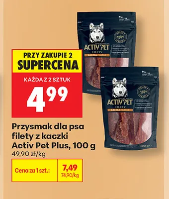 Przysmak dla psa filety z kaczki Activ Pet Plus promocja w Biedronka