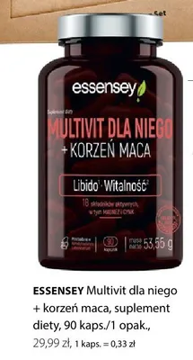 Suplement diety Essensey Multivit dla niego + korzeń maca promocja w Hebe