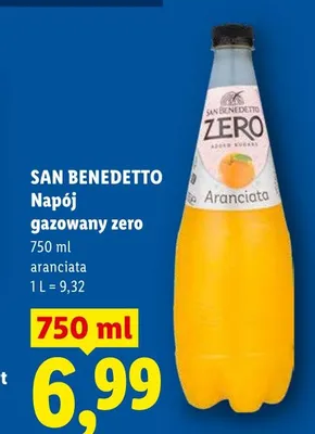 Napój gazowany zero aranciata SAN BENEDETTO promocja w Lidl