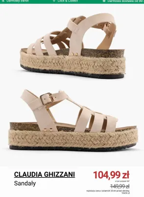 Sandały Claudia Ghizzani promocja w Deichmann