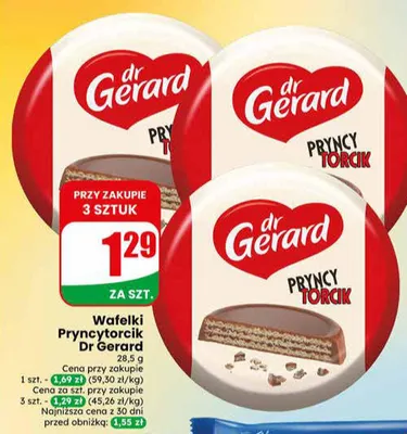 Wafelki Pryncypałki Dr Gerard promocja w Dino