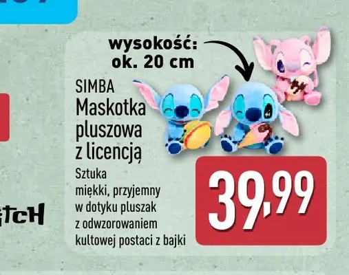 Maskotka pluszowa z licencją Simba promocja w Aldi