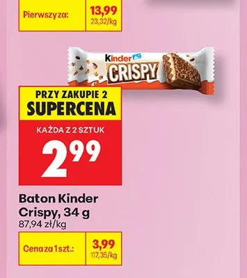 Baton Kinder Crispy promocja w Biedronka