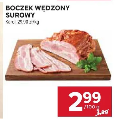 Boczek wędzony surowy promocja w Stokrotka