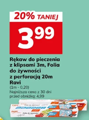 Rękaw do pieczenia z klipsami, folia do żywności z perforacją promocja w Hitpol