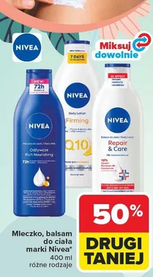 Mleczko, balsam do ciała marki Nivea różne rodzaje promocja w Carrefour