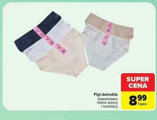 Figi damskie bawełniane promocja w Carrefour