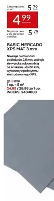 Podkład pod panele BASIC MERCADO XPS MAT 3mm promocja w Abra Meble