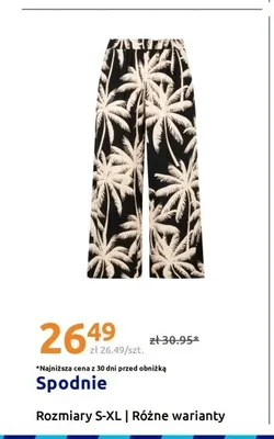 Spodnie S-XL promocja w Action
