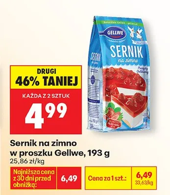 Sernik na zimno w proszku promocja w Biedronka