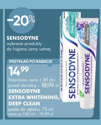 Pasta do zębów Sensodyne Extra Whitening promocja w Super-Pharm
