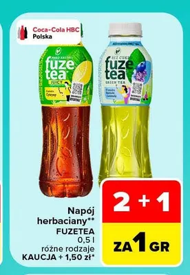 Napój herbaciany Fuzetea promocja w Carrefour Market