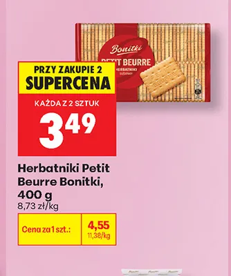 Herbatniki Petit Beurre Bonitki promocja w Biedronka