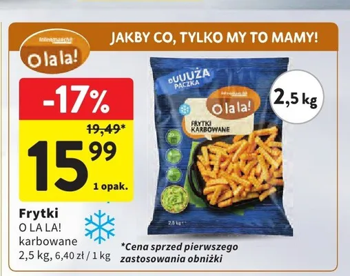 Frytki karbowane O la la! promocja w Intermarche