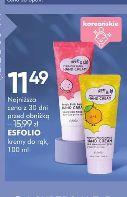 Krem do rąk Fresh Pink Peach Esfolio promocja w Super-Pharm