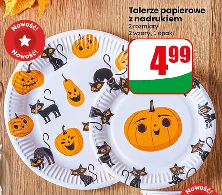 Talerze papierowe z nadrukiem promocja w Dino