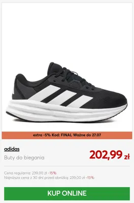 Buty do biegania Adidas promocja w eobuwie.pl