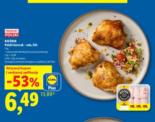Kurczak polski uda XXL Rzeźnik promocja w Lidl