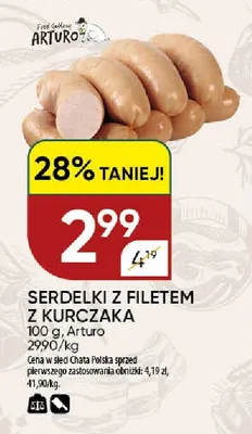 Serdelki z filetem z kurczaka Arturo promocja w Chata Polska
