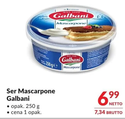 Ser Mascarpone Galbani promocja w Makro