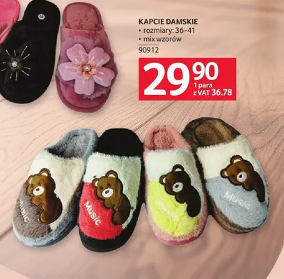 Kapcie damskie promocja w Selgros