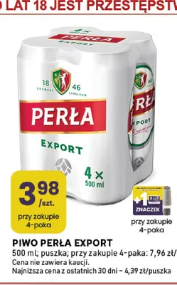 Piwo Perła Export 4-pak promocja w Stokrotka