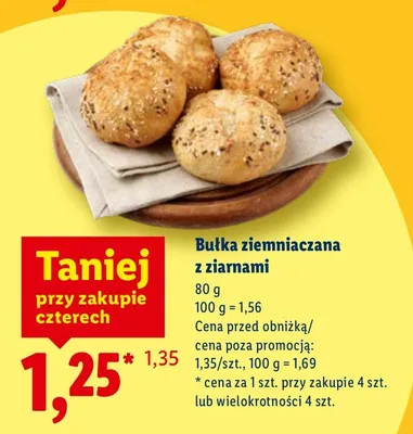 Bułka ziemniaczana z ziarnami promocja w Lidl