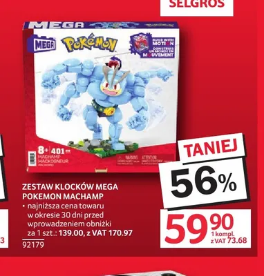 Zestaw klocków Mega Pokemon Machamp promocja w Selgros