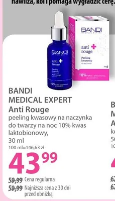 Peeling kwasowy na naczynka do twarzy na noc 10% kwas laktobionowy Anti Rouge promocja w Hebe