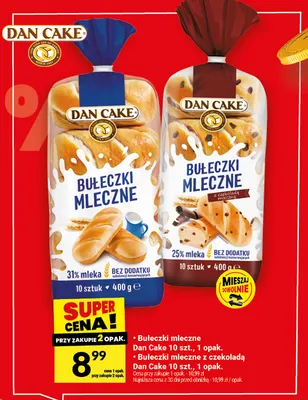 Bułeczki mleczne z czekoladą Dan Cake promocja w Twój Market