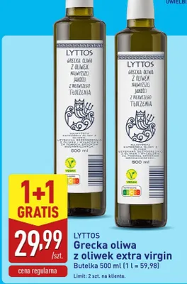 Oliwa z oliwek extra virgin Lyttos grecka promocja w Aldi
