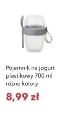 Pojemnik na jogurt plastikowy 700 ml różne kolory Nela promocja w Nela