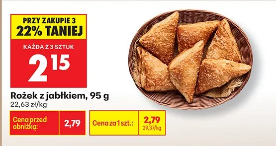 Rożek z jabłkiem promocja w Biedronka