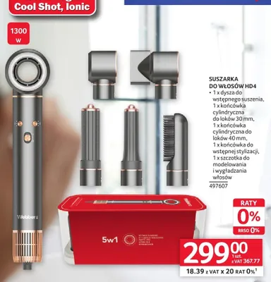 Suszarka do włosów Webber HD4 5w1 promocja w Selgros