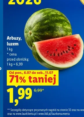 Arbuz luzem promocja w Lidl