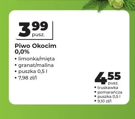 Piwo bezalkoholowe Okocim truskawka promocja w Odido