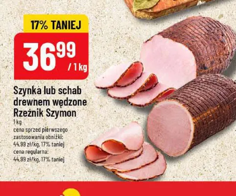 Szynka drewnem wędzona Rzeźnik Szymon promocja w POLOmarket