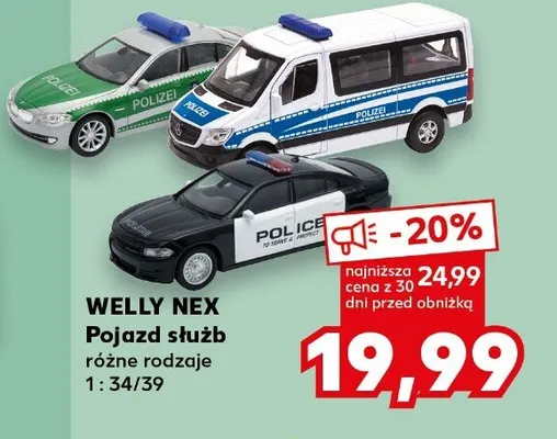 Pojazd służb WELLY NEX 1:34/39 promocja w Kaufland