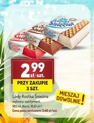 Lody Kostka Śnieżna Koral promocja w Avita