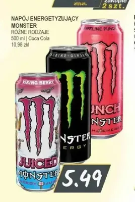 Napój energetyzujący Monster Energy Juiced promocja w Słoneczko