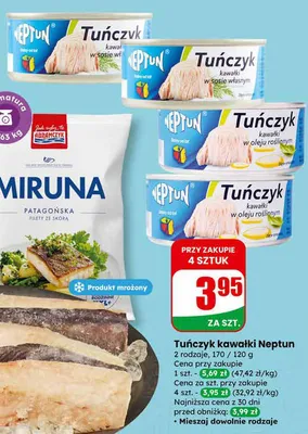 Tuńczyk kawałki w sosie własnym promocja w Dino