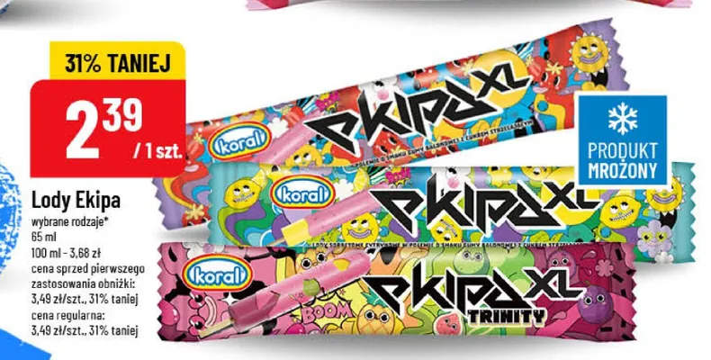 Lody Koral Ekipa Trinity promocja w POLOmarket