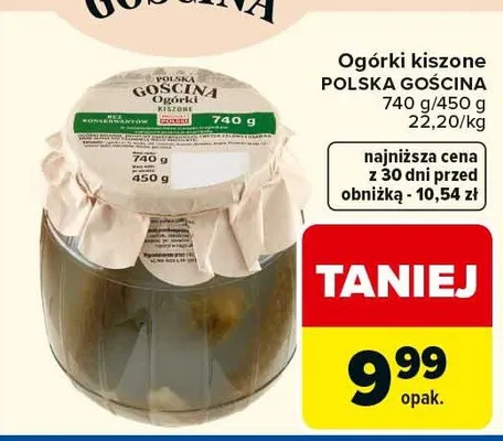 Ogórki kiszone promocja w Carrefour