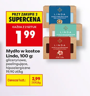 Mydło w kostce Linda glicerynowe promocja w Biedronka
