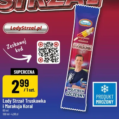 Lody Strzał Truskawka i Marakuja Koral promocja w POLOmarket
