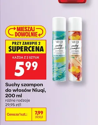 Suchy szampon do włosów Niuqi Original Freshness promocja w Biedronka