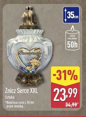Znicz Serce Xxl promocja w Aldi